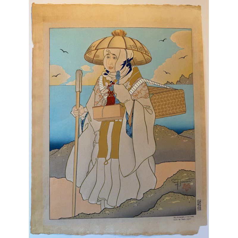 Aperçu du produit: Paul Jacoulet, Pélerinage d' Automne, ile de Sado, Japon 1952.