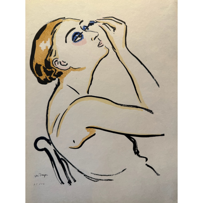 Aperçu du produit: Kees Van Dongen, le rimmel, 1920. Lithographie originale.
