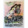 Le ciel de la place de la concorde, Marc CHAGALL, lithographie originale, 1963.