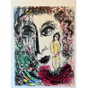 L'apparition au cirque, Marc CHAGALL, lithographie originale, 1963.
