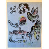 Nocturne à Vence, Marc CHAGALL, lithographie originale, 1963.