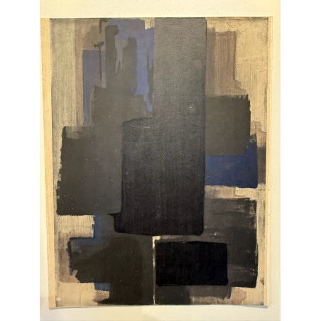 Pierre Soulages, lithographie originale pour XX ème Siècle, 1956
