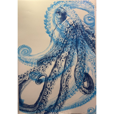 Le Poulpe, Camille Pozzo di Borgo, lithographie originale, 2025.