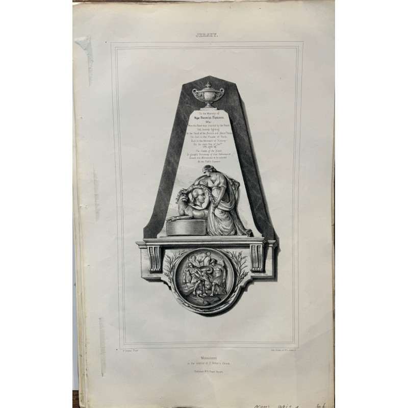 Aperçu du produit: Monument, église de St Helier, Jersey, Dpt Manche,1840.