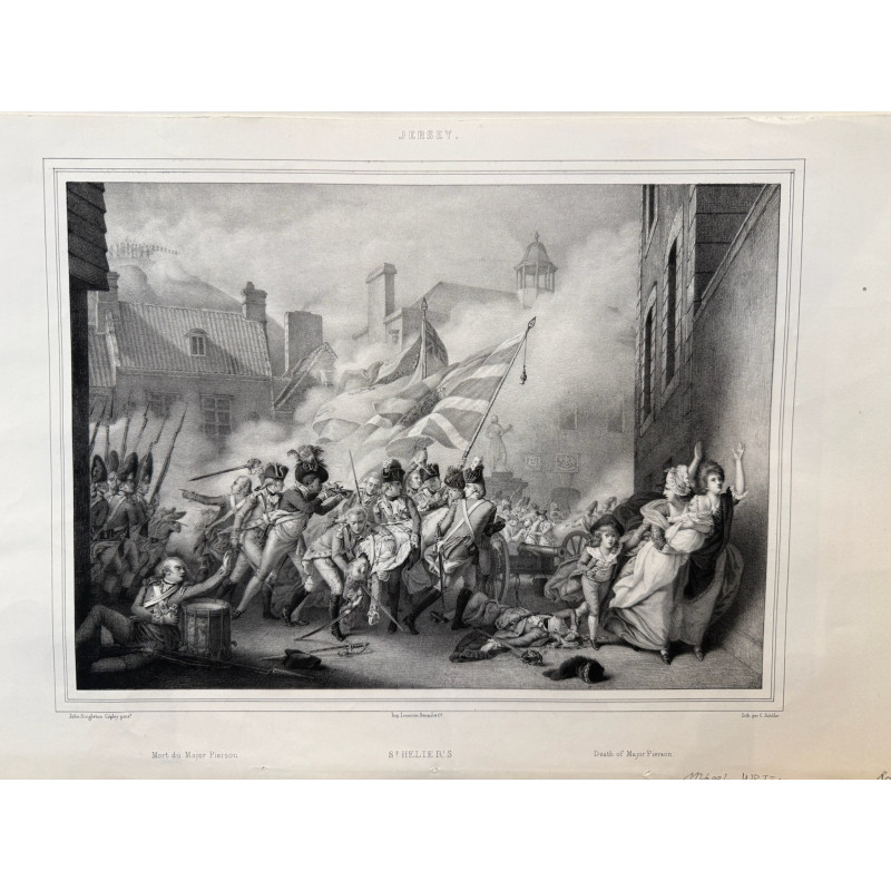Aperçu du produit: Bataille de St Helier, mort du Major Pierson, Jersey, Dpt Manche,1840.