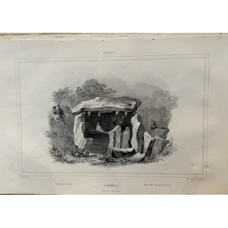 St Martin, reste du temple de Druide,  Jersey, Dpt Manche,1840.