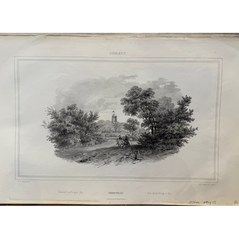 Aperçu du produit: Grouville, vue de la Houge-Bie, Jersey, Dpt Manche,1840.