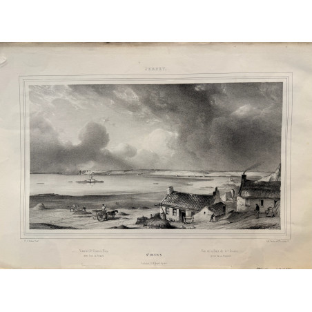 Vue de la baie de St Ouen prise de la Pulante, Jersey, Dpt Manche,1840.
