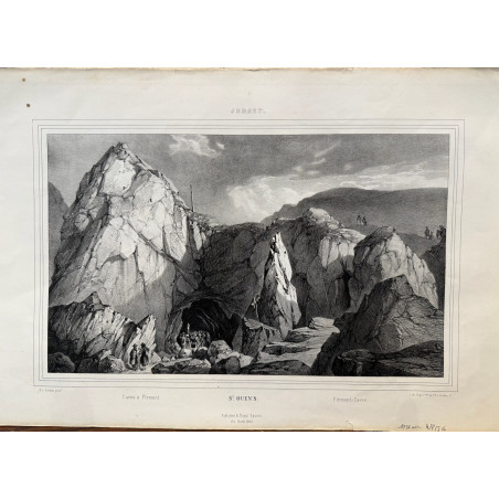 St Ouen, caves à Plemont, Jersey, Dpt Manche,1840.