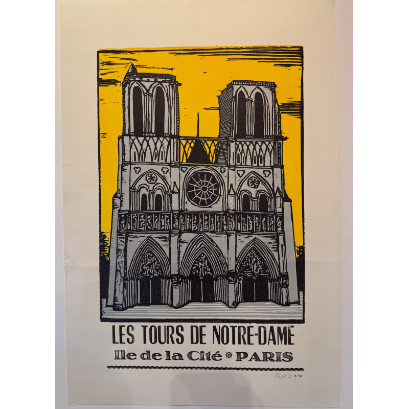 Aperçu du produit: Jean Marie Flageul, les tours de notre Dame, ile de la cité, Paris..