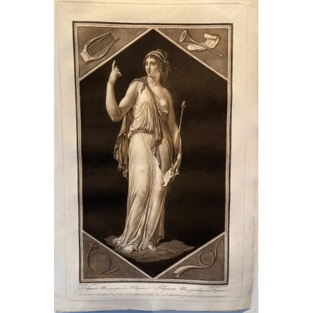 Polymnie, Muse qui préside à l'éloquence, Boizot Louis Simon graveur.