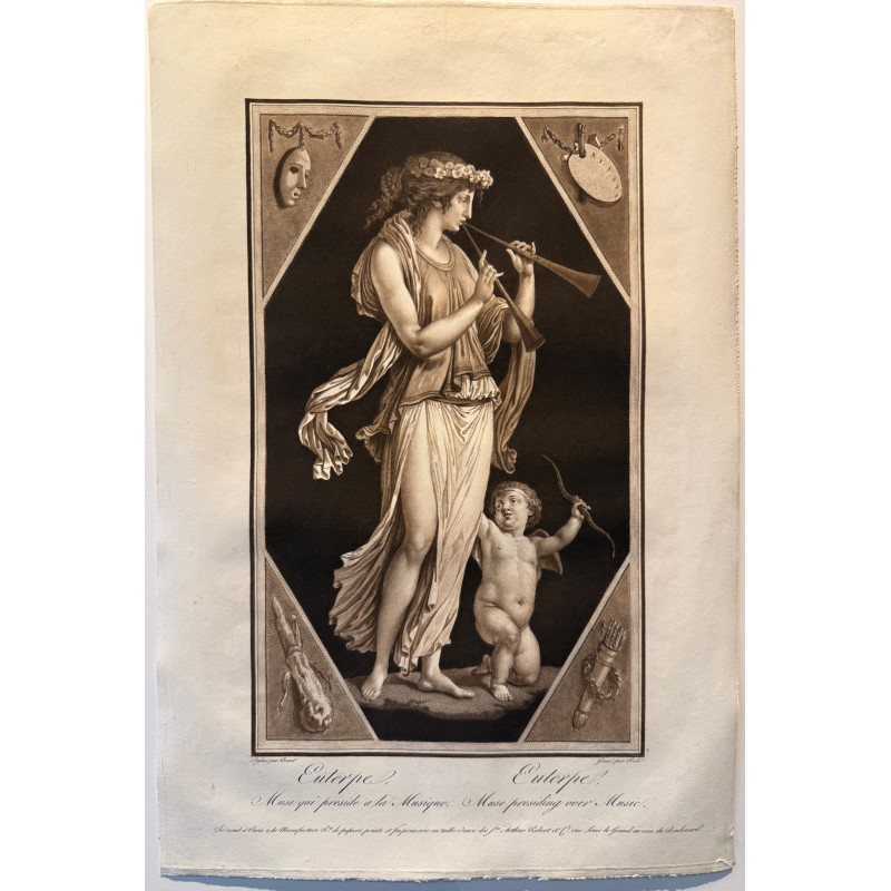 Aperçu du produit: Euterpe, Muse qui préside à la musique, Boizot Louis Simon graveur.