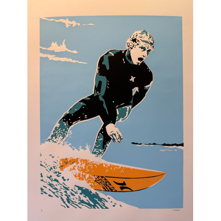 John Florence surfant la vague.