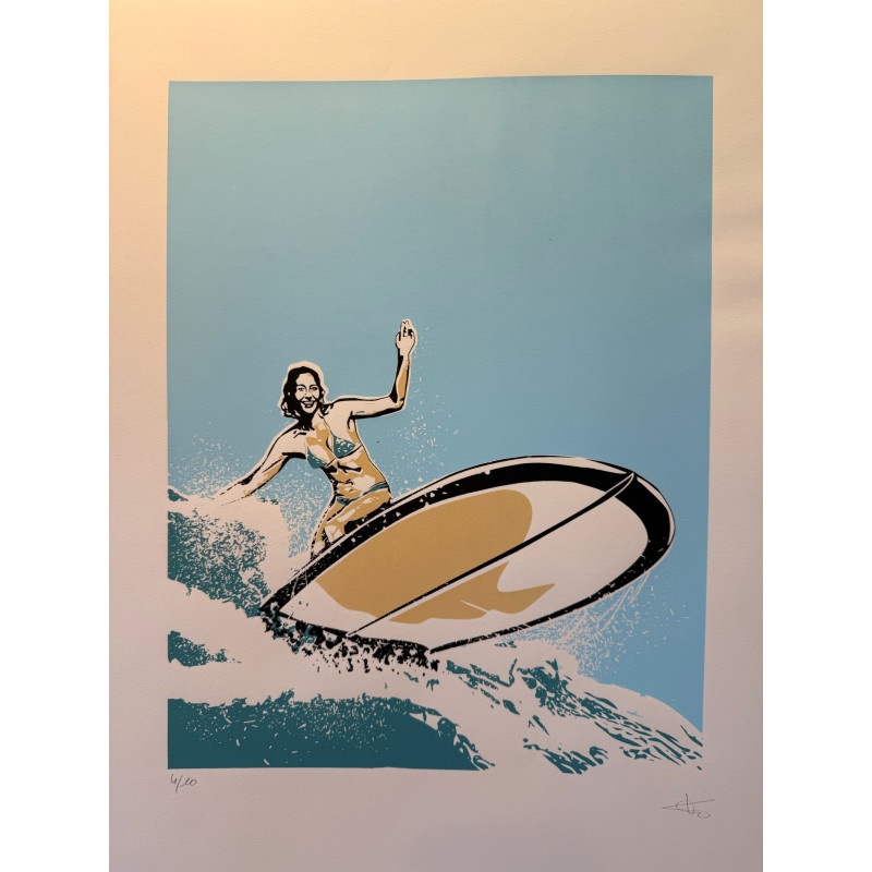 Aperçu du produit: La surfeuse heureuse.