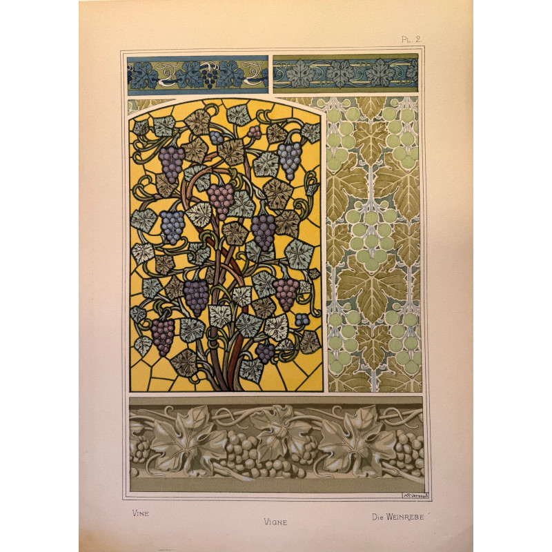 Aperçu du produit: Vigne, la plante et ses applications ornementales parue en 1896, Eugéne Grasset.