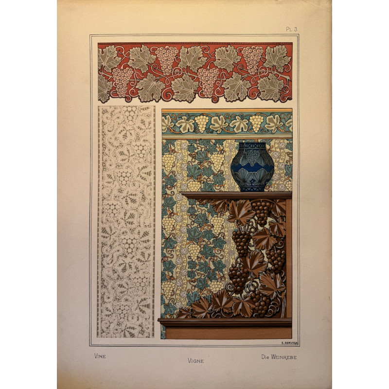 Aperçu du produit: Vigne, la plante et ses applications ornementales parue en 1896, Eugéne Grasset.