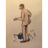Dieux et demi-dieux, Fernand Houget (1863-1961), golf, lithographie vers 1910.