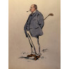Dieux et demi-dieux, Fernand Houget (1863-1961), golf, lithographie vers 1910.