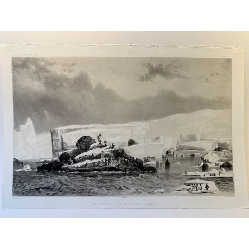 Aperçu du produit: Voyage au pôle Sud et dans l'Océanie, Dumont-D'Urville. Prise de possession de la Terre Adelie le 21 Janvier 1840..