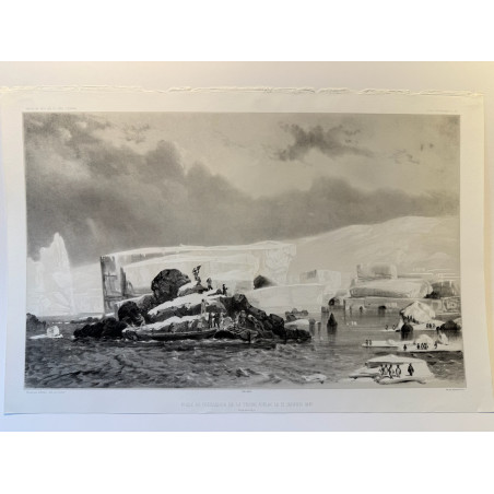 Voyage au pôle Sud et dans l'Océanie, Dumont-D'Urville. Prise de possession de la Terre Adelie le 21 Janvier 1840..