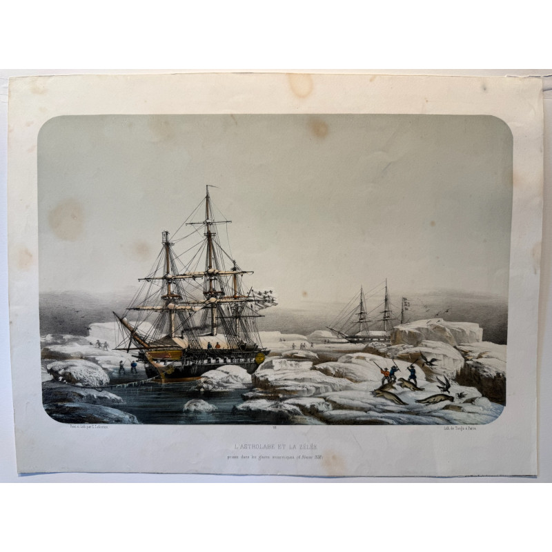 Aperçu du produit: L'Astrolabe et la zélée prises dans les glaces Antarctiques, 6 Février 1838.