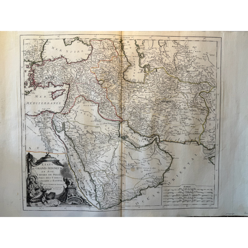 Aperçu du produit: Etats du grand seigneur en Asie, Empire de Perse, pays des Usbecs, Arabie et Egypte, Vaugondy 1778.
