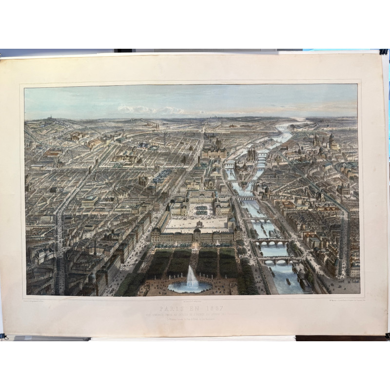 Aperçu du produit: Paris en 1867, vue prise  au dessus de l'entrée du jardin des tuileries.
