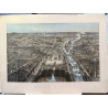 Paris en 1867, vue prise au dessus de l'entrée du jardin des tuileries.
