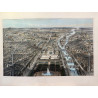 Paris en 1867, vue prise au dessus de l'entrée du jardin des tuileries.