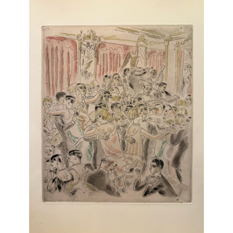 Aperçu du produit: Restaurant de nuit, Rue et visages de paris, Chas Laborde 1926.