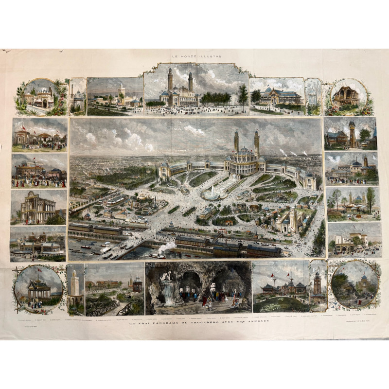 Aperçu du produit: Le vrai panorama du Trocadéro, le Monde Illustré 1878