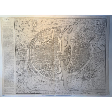 Plan de la ville de Paris, Guillaume Dheulland 1756.