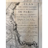 Plan des fontaines de la ville et des faubourgs de Paris, Delagrive, 1735.