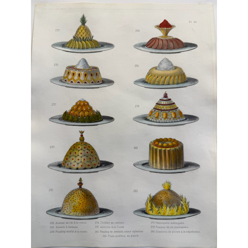 Aperçu du produit: Patisserie, Urbain Dubois, lithographie, Pl 44.
