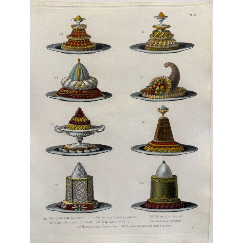Aperçu du produit: Patisserie, Urbain Dubois, lithographie, Pl 47.
