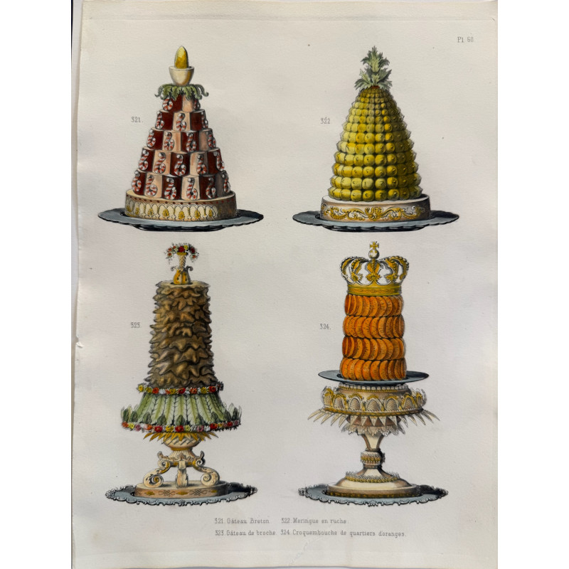 Aperçu du produit: Patisserie, Urbain Dubois, lithographie, Pl 60.