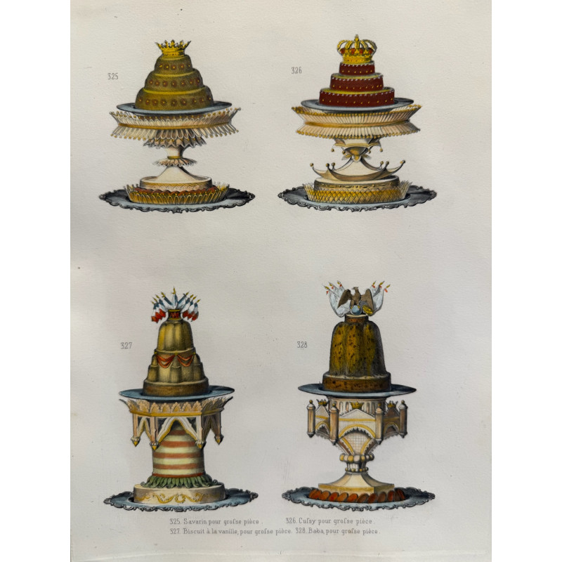 Aperçu du produit: Patisserie, Urbain Dubois, lithographie, Pl 61.