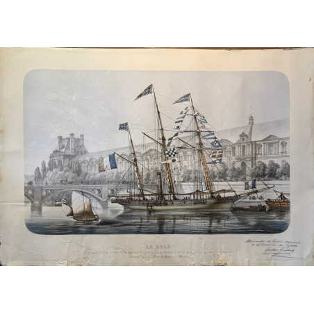 La Sole, Louis Lebreton, lithographie 1853.