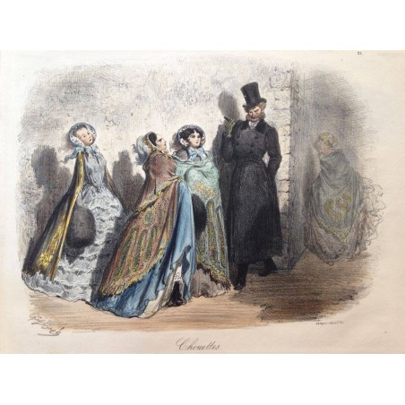 Gustave DORE, la menagerie Parisienne 1861, chouettes