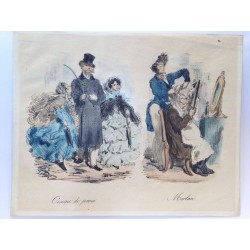 Gustave DORE, la menagerie Parisienne 1861,Oiseau de proie, merlan