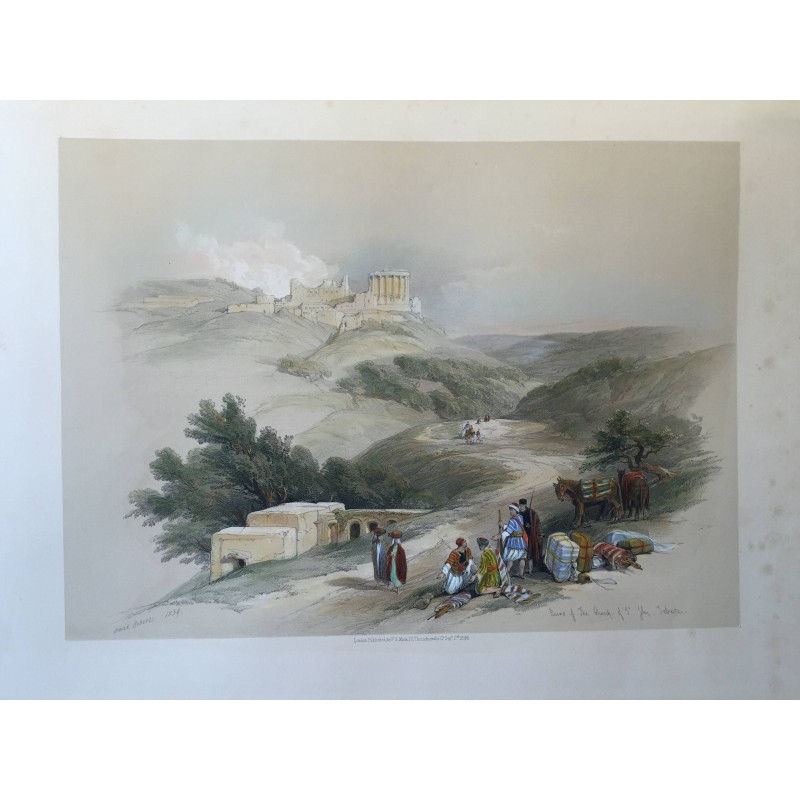 David ROBERTS, Lithographie Originale, Nubie, Egypte, Syrie, 