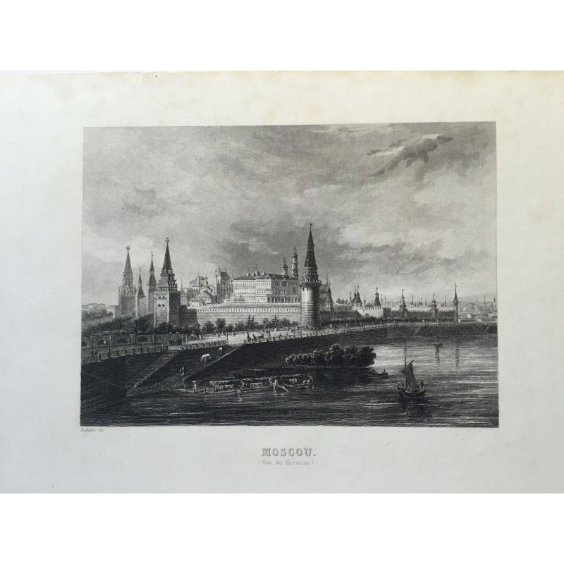 MOSCOU, vue du Kremlin, Rouargue, 1850