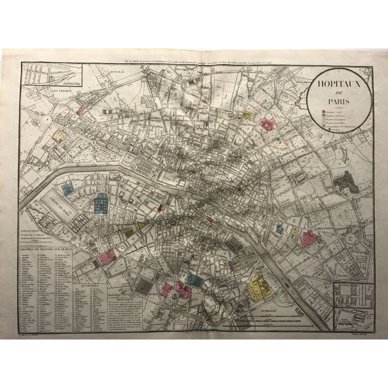 Maire 1821, Plan des hopitaux de Paris