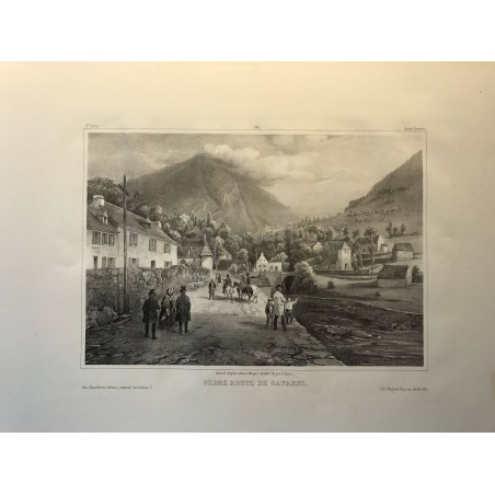 Gèdre, route de Gavarni, Jacottet, 1840