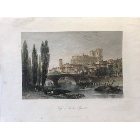 City of Auch, Pyrenées, Th Allom, 1850