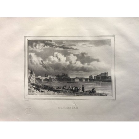 Les rives de la Seine, Deroy, 1831, Montereau