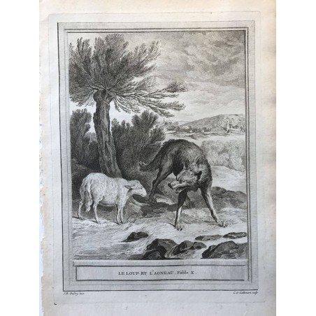 Oudry, Fables de la Fontaine, 1755, Le loup et l'âne