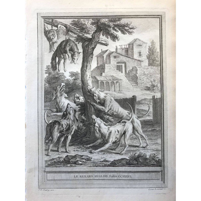 Oudry, Fables de la Fontaine, 1755, le renard Anglois