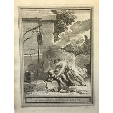 Oudry, Fables de la Fontaine, 1755, La fortune et  le jeune enfant