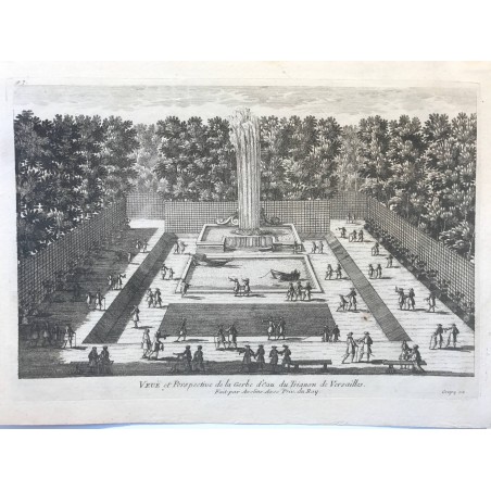 Gabriel Perelle 1604-1677, Vue et perspective de la gerbe d' eau duTtrianon de Versailles